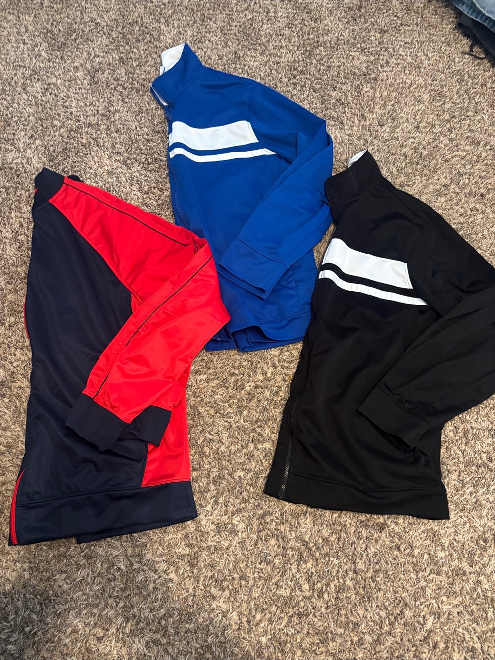 STARTER 2XL Mens Colorblock zip up Track Jackets - Royal Blue, Black, Navy&Red